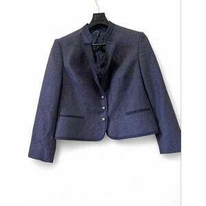 Loden Frey Lederhosen Jacket Womens Dark Blue
Embroidered Wool Trachten Sz M/ L